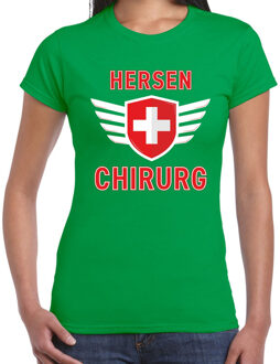 Bellatio Decorations Hersen chirurg verkleed t-shirt groen voor dames 2XL