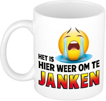 Bellatio Decorations Het is hier weer om te janken collega mok / beker wit 300 ml