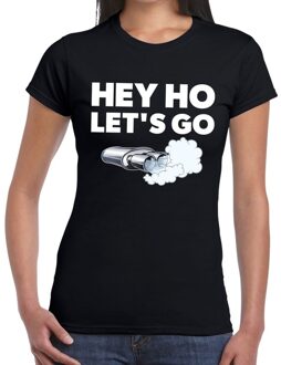 Bellatio Decorations Hey ho lets go festival t-shirt zwart dames M