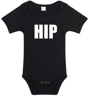 Bellatio Decorations Hip tekst baby rompertje zwart jongens en meisjes - Kraamcadeau - Babykleding 56 (1-2 maanden)