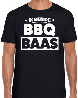 Bellatio Decorations Hobby t-shirt bbq baas zwart voor heren - bbq / kok liefhebber shirt 2XL - Feestshirts