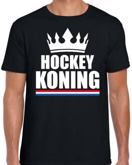 Bellatio Decorations Hockey koning t-shirt zwart heren - Sport / hobby shirts 2XL