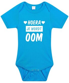Bellatio Decorations Hoera je wordt oom cadeau baby rompertje blauw voor jongens