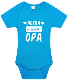 Bellatio Decorations Hoera je wordt opa cadeau baby rompertje blauw voor jongens