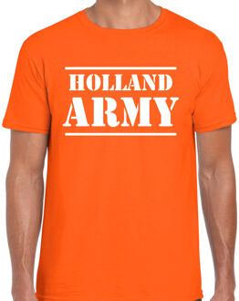 Bellatio Decorations Holland army/Holland leger supporter/fan t-shirt oranje voor heren - EK/WK/Race 2XL - Feestshirts