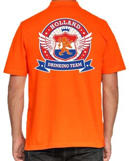 Bellatio Decorations Holland Drinking Team poloshirt heren -  heren polo -  Koningsdag/supporters kleding 2XL