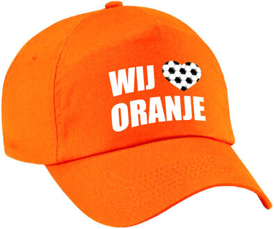 Bellatio Decorations Holland fan pet - wij houden van oranje supporter cap - EK / WK - voor kinderen - Verkleedhoofddeksels