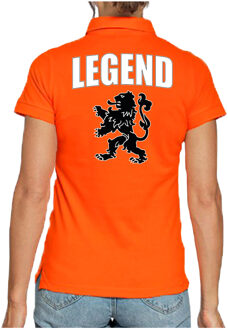 Bellatio Decorations Holland fan polo t-shirt legend oranje met leeuw voor dames 2XL - Feestshirts