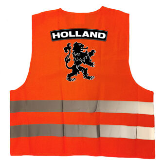 Bellatio Decorations Holland hesje met oranje leeuw reflecterend EK / WK / Holland supporter kleding volwassenen - Feestshirts