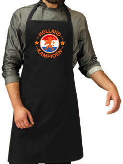 Bellatio Decorations Holland kampioen leeuw katoenen cadeau schort zwart EK/ WK voetbal voor dames en heren Oranje