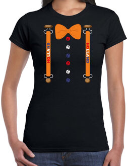 Bellatio Decorations Holland kostuum t-shirt zwart voor dames - Koningsdag shirts 2XL