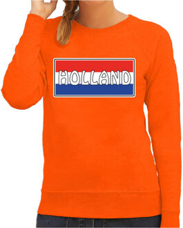 Bellatio Decorations Holland landen sweater oranje dames - Nederland / Oranje landen sweater / kleding - EK / WK / Olympische spelen outfit S