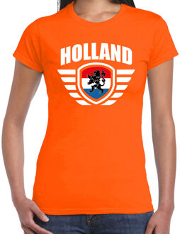 Bellatio Decorations Holland landen / voetbal t-shirt oranje dames - EK / WK voetbal 2XL - Feestshirts