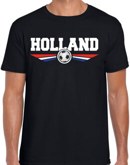 Bellatio Decorations Holland landen / voetbal t-shirt zwart heren