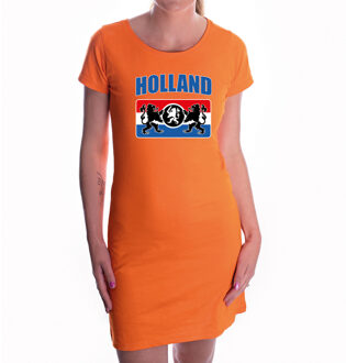 Bellatio Decorations Holland met een Nederlands wapen oranje jurkje Holland / Nederland supporter EK/ WK voor dames