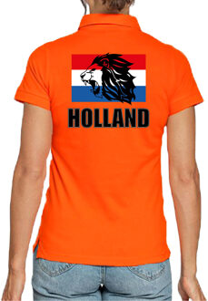 Bellatio Decorations Holland met leeuw en vlag oranje poloshirt Holland / Nederland supporter EK/ WK voor dames