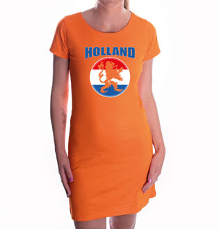 Bellatio Decorations Holland met oranje leeuw oranje jurkje Holland / Nederland supporter EK/ WK voor dames