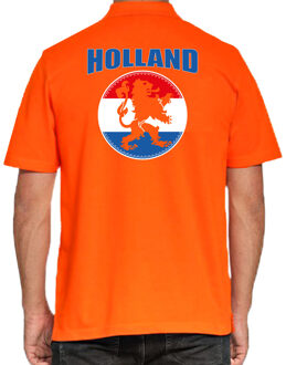 Bellatio Decorations Holland met oranje leeuw oranje poloshirt Holland / Nederland supporter EK/ WK voor heren