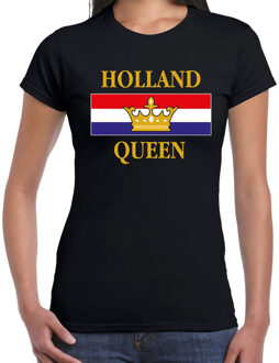 Bellatio Decorations Holland / Nederland King t-shirt zwart voor dames 2XL