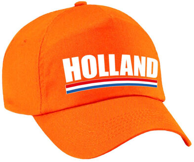 Bellatio Decorations Holland / Nederland landen pet oranje jongens en meisjes - Verkleedhoofddeksels