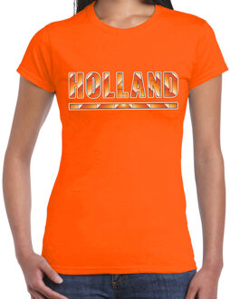 Bellatio Decorations Holland / Nederlands elftal supporter t-shirt oranje voor dames 2XL - Feestshirts