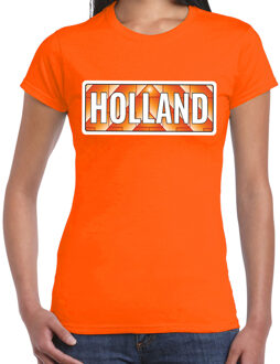 Bellatio Decorations Holland / Nederlands elftal supporter t-shirt oranje voor dames 2XL - Feestshirts