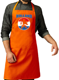 Bellatio Decorations Holland oranje leeuw - cadeau schort oranje - EK/ WK voetbal - dames en heren