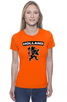 Bellatio Decorations Holland shirt leeuw oranje dames 2XL - Feestshirts