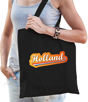 Bellatio Decorations Holland supporter cadeau tas zwart voor dames en heren