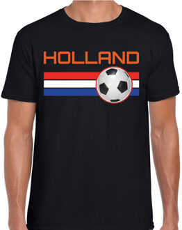 Bellatio Decorations Holland voetbal / landen t-shirt zwart heren