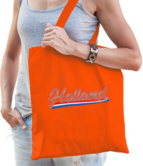 Bellatio Decorations Holland wimpel Nederlandse vlag supporter cadeau tas oranje voor dames en heren