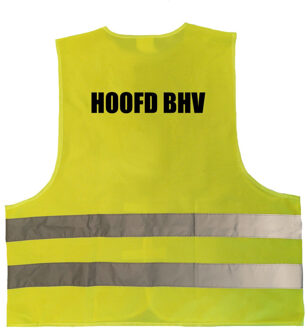 Bellatio Decorations Hoofd BHV vestje / hesje - geel - met reflecterende strepen - voor volwassenen