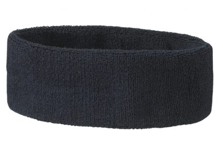 Bellatio Decorations Hoofd zweetband navy blauw