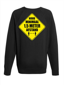 Bellatio Decorations Houd 1,5 meter afstand sweater zwart voor heren XL