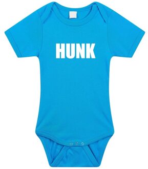Bellatio Decorations Hunk tekst rompertje blauw baby