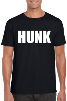 Bellatio Decorations Hunk tekst t-shirt zwart heren L