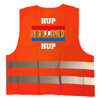 Bellatio Decorations Hup Holland Hup hesje oranje reflecterende supporter kleding voor EK/ WK volwassenen - Feestshirts