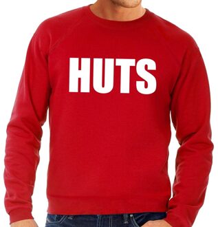 Bellatio Decorations HUTS tekst sweater rood L