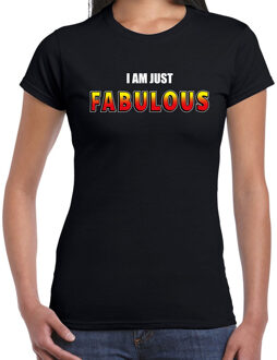 Bellatio Decorations I am just fabulous fun t-shirt zwart voor dames 2XL