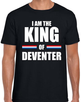 Bellatio Decorations I am the King of Deventer Koningsdag t-shirt zwart voor heren