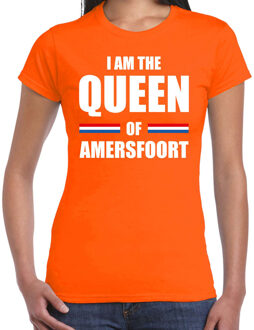 Bellatio Decorations I am the Queen of Amersfoort Koningsdag t-shirt oranje voor dames XS