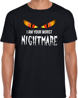 Bellatio Decorations I am your worst nightmare horror shirt zwart voor heren - verkleed t-shirt 2XL