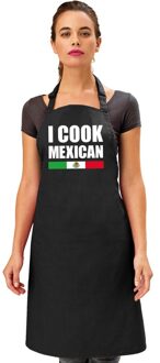 Bellatio Decorations I cook Mexican keukenschort dames en heren met Mexicaanse vlag - Mexico schort