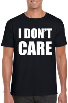 Bellatio Decorations I dont care tekst t-shirt zwart heren 2XL