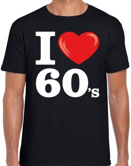 Bellatio Decorations I love 60s / sixties t-shirt zwart heren