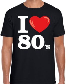 Bellatio Decorations I love 80s / eighties t-shirt zwart heren 2XL