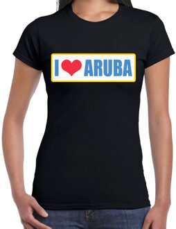 Bellatio Decorations I love Aruba landen t-shirt zwart dames 2XL