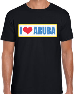 Bellatio Decorations I love Aruba landen t-shirt zwart heren