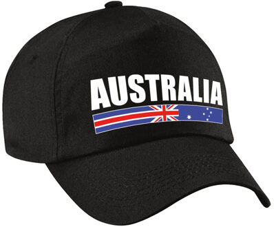 Bellatio Decorations I love Australia supporters petje - zwart - volwassenen - Australie landen baseballcap - fanartikel