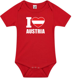 Bellatio Decorations I love Austria baby rompertje rood Oostenrijk jongen/meisje